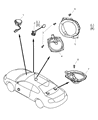 Diagram for 2001 Dodge Stratus Car Speakers - MR397837