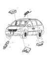 Diagram for Dodge Caravan Air Bag Control Module - 5094205AE