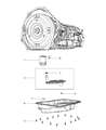 Diagram for Ram Dakota Transmission Pan - 4736676AA