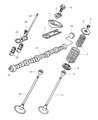 Diagram for 2001 Dodge Viper Lash Adjuster - 5004042AA