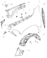 Diagram for Ram 4500 Fender - 68054339AI