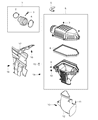 Diagram for Chrysler 300 Air Duct - 5038430AC