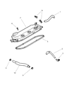 Diagram for 2005 Chrysler Sebring PCV Valve Hose - MD338478