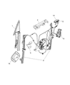 Diagram for Dodge Rear Door Striker - 68145349AA