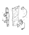 Diagram for 1999 Dodge Ram Wagon Window Regulator - 5278398AA