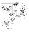 Diagram for Ram 2500 Cup Holder - 5YE132X7AG