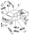 Diagram for Dodge Durango Power Window Switch - 56007695AC