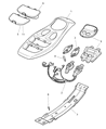 Diagram for 2000 Dodge Dakota Dome Light - 5003658AB