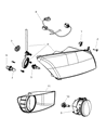 Diagram for Dodge Caliber Headlight - 5303740AF