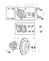 Diagram for Dodge Caliber Brake Pad - 68033078AA