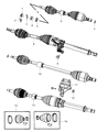 Diagram for 2011 Dodge Caliber Axle Shaft - RL105660AE