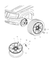 Diagram for 2004 Jeep Grand Cherokee Wheel Cover - 52080334AA