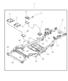 Diagram for 1999 Jeep Wrangler Transmission Mount - 52058618