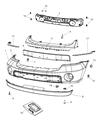 Diagram for 2008 Dodge Durango Bumper - 1FJ911D7AB