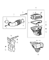 Diagram for Chrysler Cabin Air Filter - 68256672AA