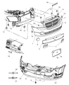 Diagram for 2007 Dodge Caliber Grille - YE691Z0AB