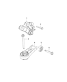 Diagram for 2017 Chrysler Pacifica Engine Mount Bracket - 68240727AB