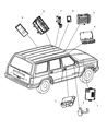 Diagram for 2001 Jeep Cherokee Air Bag Control Module - 56007323AE