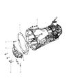 Diagram for Jeep Wrangler Transmission Mount - 52059951AC