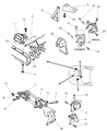 Diagram for Chrysler Sebring Engine Mount Bracket - 4593455AA