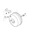 Diagram for 1998 Jeep Wrangler Brake Booster Vacuum Hose - 52128229