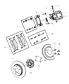 Diagram for Chrysler Town & Country Brake Pad - 68029887AA