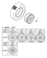 Diagram for Dodge Stratus Spare Wheel - MR619294