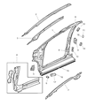 Diagram for 2001 Chrysler Town & Country Weather Strip - 4717720AA