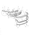 Diagram for 1998 Dodge Ram 1500 Bumper - 5011476AB