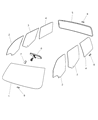 Diagram for Dodge Nitro Windshield - 68003957AA