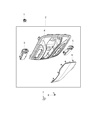 Diagram for Chrysler Pacifica Dome Light - 68370832AA