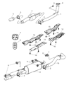 Diagram for Dodge Ram 2500 Exhaust Pipe - 52121603AB