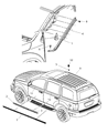 Diagram for Dodge Durango Door Moldings - 55078066AB