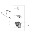 Diagram for 2010 Jeep Liberty Automatic Transmission Shifter - 52125436AE