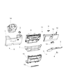 Diagram for Ram 1500 Steering Column Cover - 6CF761X7AB