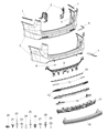 Diagram for Chrysler Pacifica Bumper - 68282631AB