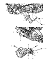 Diagram for Dodge Engine Mount Bracket - 55398589AB