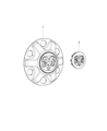 Diagram for Ram 1500 Wheel Cover - 68504590AA