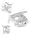 Diagram for Jeep Grand Cherokee Hood Cable - 55135532