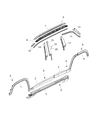 Diagram for Mopar Door Moldings - 5UP26RXFAA