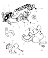 Diagram for 2000 Jeep Cherokee Intake Manifold Gasket - 5003546AA