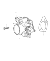 Diagram for Chrysler Throttle Body Gasket - 4861589AB