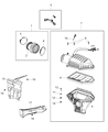 Diagram for Dodge Air Filter Box - 53011130AA