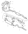 Diagram for 2001 Dodge Durango Tail Pipe - E0055151