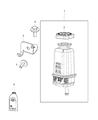 Diagram for Jeep Wrangler Power Steering Reservoir - 68252490AC