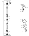 Diagram for Dodge Ram 3500 Driveshaft Center Support Bearing - 5183094AC