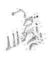 Diagram for Mopar Fuel Filler Housing - 68293167AB