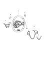 Diagram for Jeep Cherokee Steering Wheel - 5QV35DX9AE