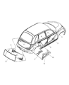 Diagram for 2004 Chrysler PT Cruiser Door Moldings - WT48AAAAC