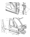 Diagram for Dodge Durango Door Hinge - 55113664AF